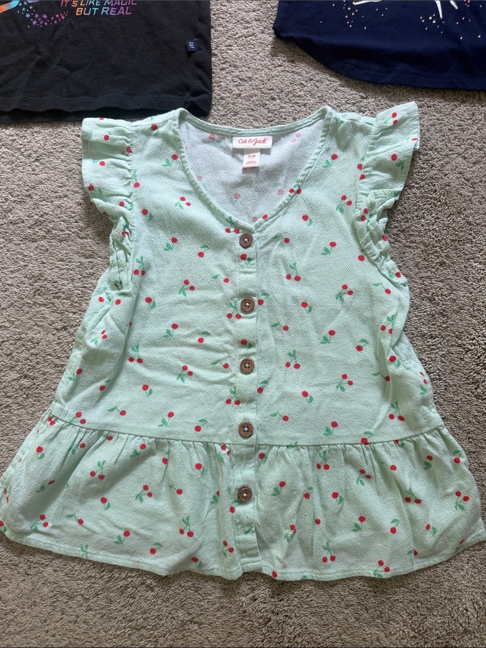 Girls' Mixed Tops Bundle - Pink, Coral, Black, Navy & Mint - Size 8 - Picture 6 of 6